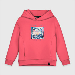 Толстовка оверсайз детская White Lies - Big TV, цвет: коралловый