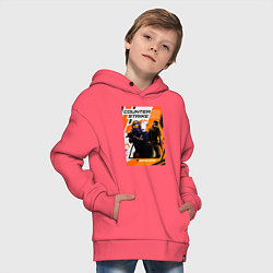 Толстовка оверсайз детская КС 2 Азимов, цвет: коралловый — фото 2
