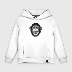 Толстовка оверсайз детская Smile monkey, цвет: белый