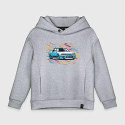 Толстовка оверсайз детская Nissan Skyline R32 GTR, цвет: меланж