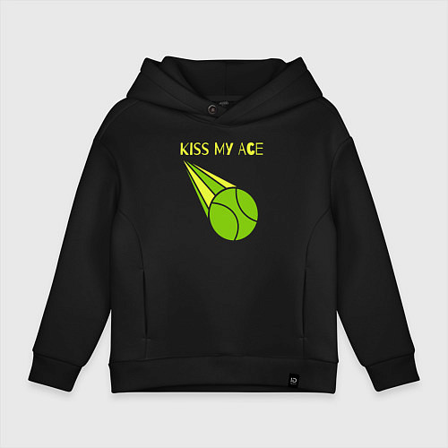 Детское худи оверсайз Tennis ace / Черный – фото 1
