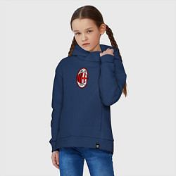 Толстовка оверсайз детская Футбольный клуб Milan, цвет: тёмно-синий — фото 2