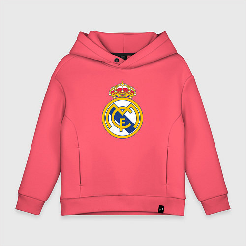 Детское худи оверсайз Real madrid fc sport / Коралловый – фото 1