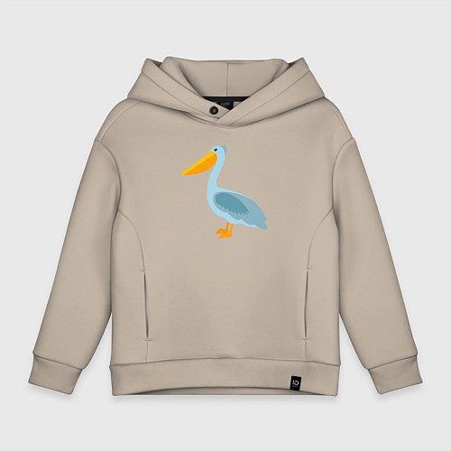 Детское худи оверсайз Пеликан / Миндальный – фото 1