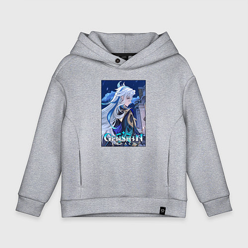 Детское худи оверсайз Нёвиллет - Геншин Импакт / Меланж – фото 1