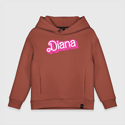 Толстовка оверсайз детская Diana - retro Barbie style, цвет: кирпичный