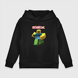 Толстовка оверсайз детская Roblox бегущий персонаж, цвет: черный