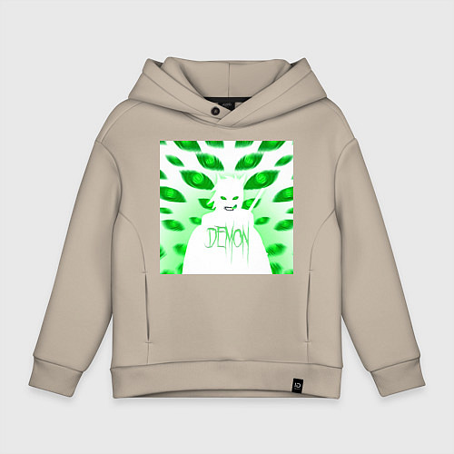 Детское худи оверсайз Демон - Phonk / Миндальный – фото 1