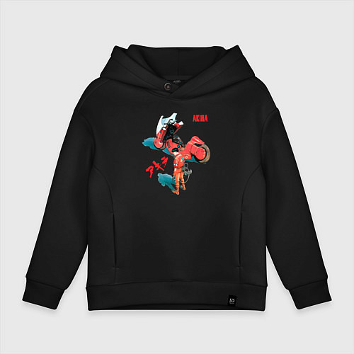 Детское худи оверсайз Akira киберпанк аниме и манга / Черный – фото 1