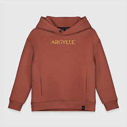 Толстовка оверсайз детская Argylle logo, цвет: кирпичный