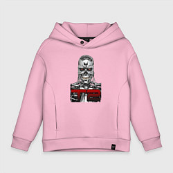 Толстовка оверсайз детская Terminator 2 T800, цвет: светло-розовый