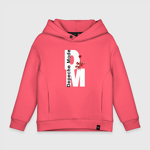 Детское худи оверсайз Depeche Mode - Rose Violator mode / Коралловый – фото 1