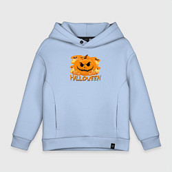 Толстовка оверсайз детская Orange holiday halloween, цвет: мягкое небо