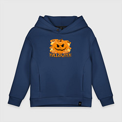 Толстовка оверсайз детская Orange holiday halloween, цвет: тёмно-синий