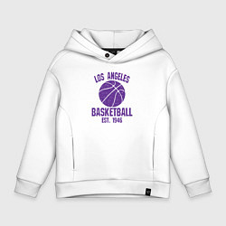 Толстовка оверсайз детская Basketball Los Angeles, цвет: белый