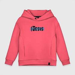 Толстовка оверсайз детская Depeche Mode - personal jesus logo, цвет: коралловый