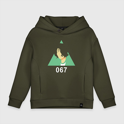 Детское худи оверсайз Кан Сэ Бёк - 067 / Хаки – фото 1