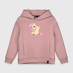 Толстовка оверсайз детская Флаттершай из My Little Pony в кино, цвет: пыльно-розовый