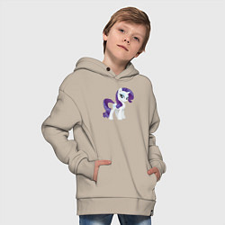 Толстовка оверсайз детская Рарити из My Little Pony в кино, цвет: миндальный — фото 2
