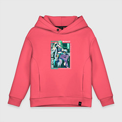 Толстовка оверсайз детская Бай Чжу из геншина, цвет: коралловый