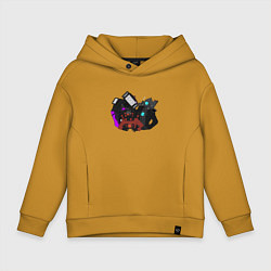 Толстовка оверсайз детская Камерамен ТВ мен м Спикермен, цвет: горчичный