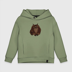 Толстовка оверсайз детская Детеныш Медвесыча, цвет: авокадо