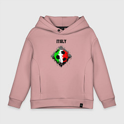 Толстовка оверсайз детская Команда Италии, цвет: пыльно-розовый