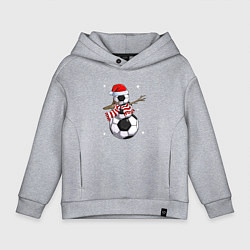 Толстовка оверсайз детская Soccer snowman, цвет: меланж