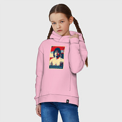 Толстовка оверсайз детская Мистер Марадона, цвет: светло-розовый — фото 2