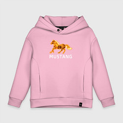 Толстовка оверсайз детская Mustang firely art, цвет: светло-розовый