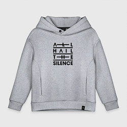Толстовка оверсайз детская All Hail The Silence - Logo, цвет: меланж