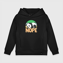 Толстовка оверсайз детская Panda nope, цвет: черный