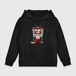 Толстовка оверсайз детская Аня из аниме и манги spy x family, цвет: черный