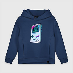 Толстовка оверсайз детская Гейм бой - тетрис, цвет: тёмно-синий