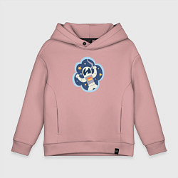 Толстовка оверсайз детская Космонавтик, цвет: пыльно-розовый