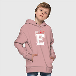 Толстовка оверсайз детская Егор - человек с большой буквы, цвет: пыльно-розовый — фото 2