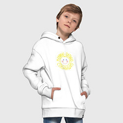 Толстовка оверсайз детская Мамино и папино солнышко, цвет: белый — фото 2