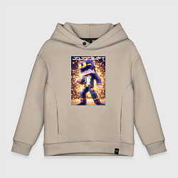 Толстовка оверсайз детская Jojo and Minecraft - collaboration ai art, цвет: миндальный
