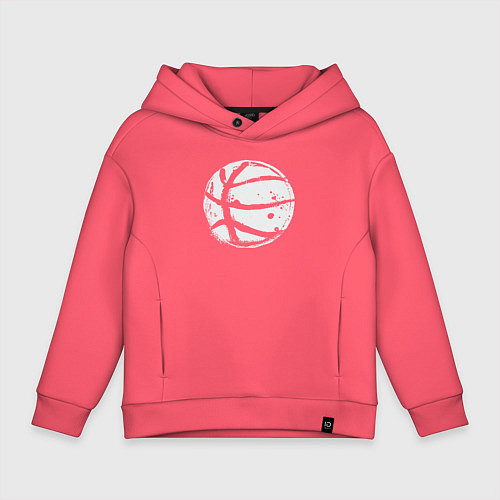 Детское худи оверсайз Basket balls / Коралловый – фото 1