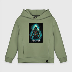 Толстовка оверсайз детская Assassins creed изумрудный туман, цвет: авокадо