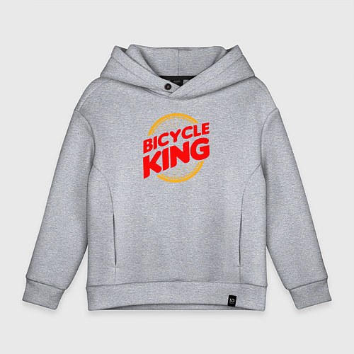 Детское худи оверсайз Велосипедный король / Меланж – фото 1