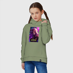 Толстовка оверсайз детская League of Legends Kaisa Kda, цвет: авокадо — фото 2