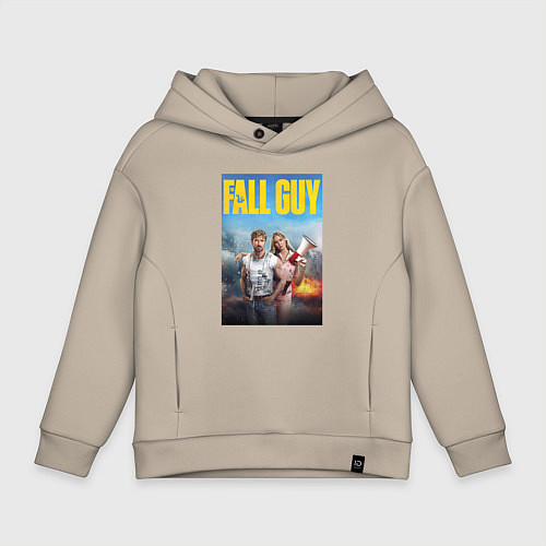 Детское худи оверсайз Ryan Gosling and Emily Blunt the fall guy / Миндальный – фото 1
