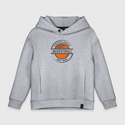 Толстовка оверсайз детская Basketball best team, цвет: меланж