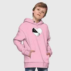Толстовка оверсайз детская Любовь к космосу, цвет: светло-розовый — фото 2