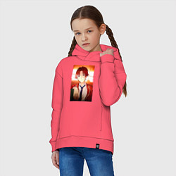 Толстовка оверсайз детская Киётака Аянокоджи, цвет: коралловый — фото 2