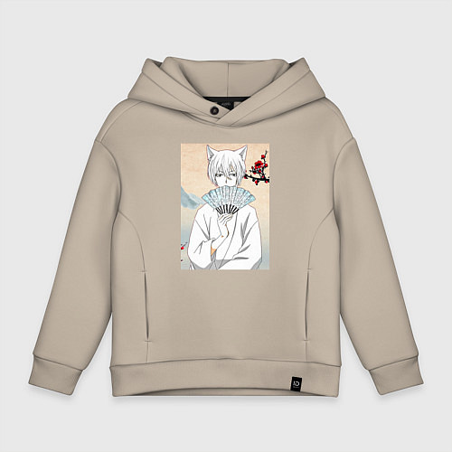 Детское худи оверсайз Очень приятно Бог Томоэ / Миндальный – фото 1