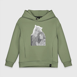 Толстовка оверсайз детская Очень приятно Бог Томоэ, цвет: авокадо