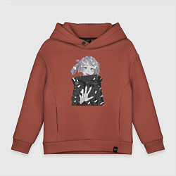Толстовка оверсайз детская Надзуна Нанакуса, цвет: кирпичный