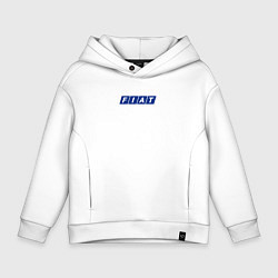 Толстовка оверсайз детская Nissan logo, цвет: белый